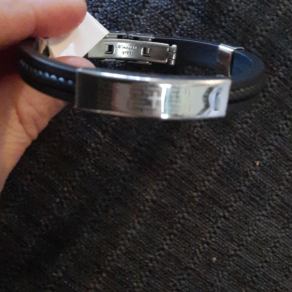 Classic Lord's Prayer Stainless Steel Black Rub SS